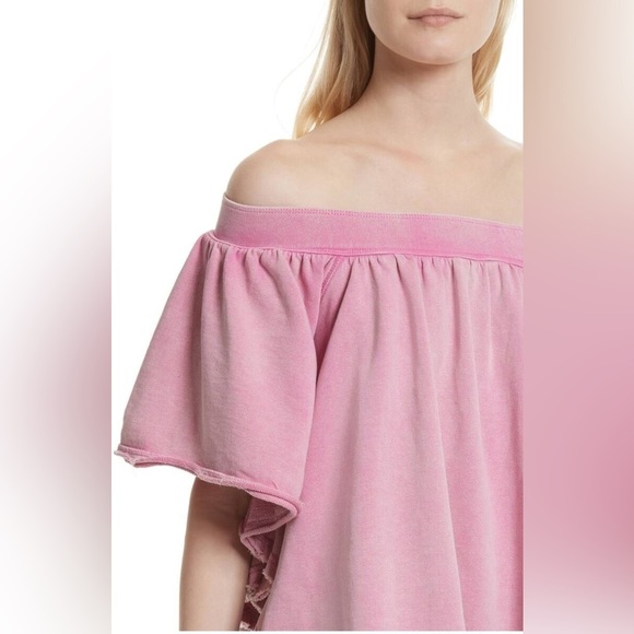 Free People Pink Flowy Off-Shoulder Tunic Top - Picture 6 of 8